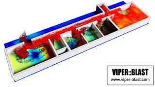 Blast propagation in multiroom structure [upl. by Anoval]