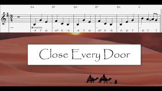 Close Every Door playalong Key of G Sounded lead [upl. by Anoek496]