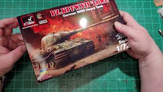 Armory Model Group 172 PzKpfw VII Löwe Heavy Tank in box review [upl. by Allak]