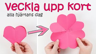 Veckla upp kort  alla hjärtans dag PYSSEL [upl. by Arym392]