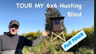 6x6 HUNTING BLIND TOUR OCTAGON BLIND [upl. by Aryamoy]