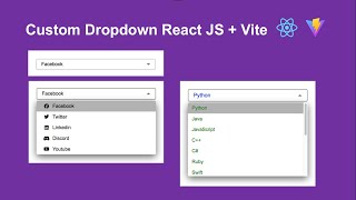 Build a Custom Dropdown  Select Menu  with React JS and Vite  React Custom Component [upl. by Wandis795]