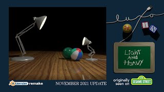 Luxo Jr in quotLight and Heavyquot  Blender Remake November 2021 Update [upl. by Enad]