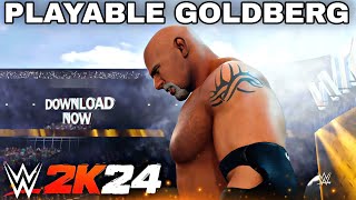 WWE 2K24 GOLDBERG FULL ENTRANCE WCOMMENTARY AND THEME SONG [upl. by Graybill]