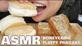 ASMR HONEYCOMB  FLUFFY PANCAKE EATING SOUNDS  SASASMR [upl. by Ytinav457]