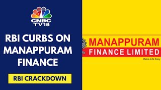 Manappuram Finance Slumps After RBI Curbs On Subsidiary  CNBC TV18 [upl. by Trici467]