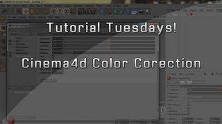 Tutorial Color Correction in Cinema4D [upl. by Dawes]