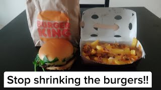 NEW LIMITED EDITION BURGER KING Bacon CAESAR Angus and Bacon Caesar loaded king fries review [upl. by Merras905]