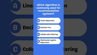 Which algorithm is commonly used for recommendation systems [upl. by Nomsed]