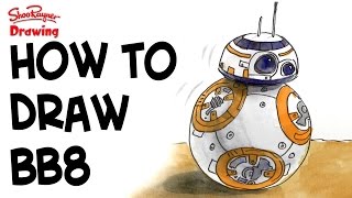 How to draw BB8  Star Wars 7  The Force Awakens [upl. by Jermain]