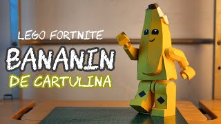 Cómo hacer a Bananín Lego Fortnite con cartulina  Momuscraft [upl. by Diaz564]