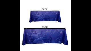 Sublimated Table Cloth for 6 table Drape style 4 sided Closed Back [upl. by Annovaj555]