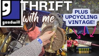 EPIC Fill my Cart Thrifting at Goodwill  Plus DIY Vintage Home Decor Upcycling  Thrift with Me [upl. by Perrin]