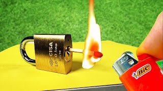 How to Open a Lock with Matches  Two Tricks to Force a Padlock [upl. by Lerrud]