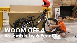 Woom OFF 4  Unboxing and Assembly with 6 Year Old [upl. by Helenka]