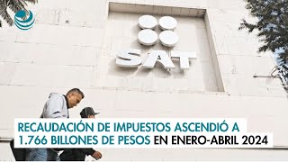 Recaudación de impuestos ascendió a 1766 billones de pesos en eneroabril de 2024 SAT [upl. by Jephum]