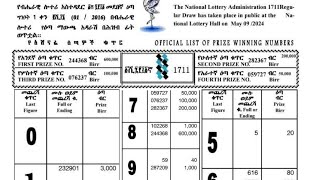 መደበኛ ሎተሪ ማውጫ  ብሔራዊ ሎተሪ አስተዳደር  National Lottery Administration Ethiopia 2016 Winning Numbers Admas [upl. by Enaj]