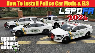 How To Install Police Car Mods amp ELS Into GTA 5  2024  NEW DLC  Step By Step Installation lspdfr [upl. by Bonns553]