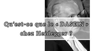 Questce que le « DASEIN » chez Heidegger [upl. by Odraccir781]