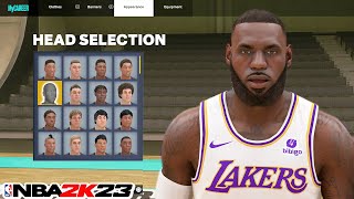 NBA 2K23 LEBRON JAMES FACE CREATION BEST FACE CREATION 2K23 [upl. by Seely]