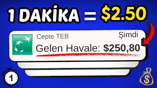 SİTEYİ AÇIK TUTARAK HER DAKİKA 25 PARA KAZAN 💰  İnternetten Para Kazanma Yolları 2024 [upl. by Peedsaj]