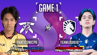 FNATIC ONIC PH vs TEAM LIQUID ID GAME 1 PHILIPPINES vs INDONESIA  ESL SNAPDRAGON PRO SERIES [upl. by Lemire236]