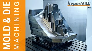 5 Axis Machining Mold amp Die Headlight Mold  DMG MORI  CAMSoftware  hyperMILL [upl. by Lanod]