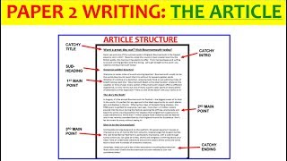 ARTICLES  Paper 2 writing exam EDUQAS GCSE English Language [upl. by Stew]