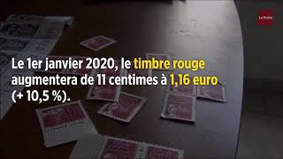 La Poste  le prix des timbres rouges et verts va augmenter de 10  en 2020 [upl. by Frum640]