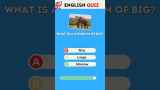 Synonym of big english vocabulary quiz [upl. by Eniron889]