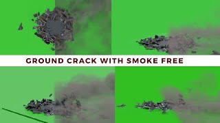 Ground Collapse Crack Green Screen Animation Background Free [upl. by Ahsoem]