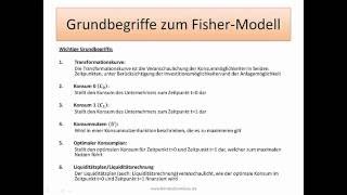 Investition und Finanzierung FisherModell  FernUni Hagen [upl. by Nolubez]