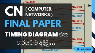 CN Final Paper  Timing Diagram එක හරියටම අදිමු [upl. by Ahtnammas]