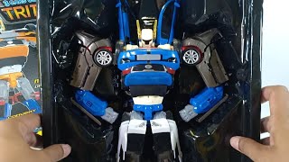 Unboxing Mainan Tobot Tritan Besar Blue Toys Transformers [upl. by Harim929]