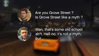 GTA 5  Jimmy Asks Franklin About Grove Street Families GTA San Andreas  Hangout Conversations [upl. by Alyl]