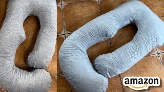 PREGNANCY PILLOW UNBOXING amp REVIEW 2024  AMAZON BATTOP FULL BODY PILLOW [upl. by Solracnauj]