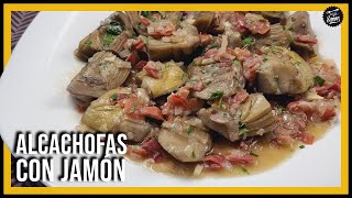 Alcachofas con Jamón 🍀 Receta fácil y sana [upl. by Ahsiret]