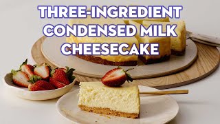 Threeingredient Condensed Milk Cheesecake  tastecomau [upl. by Alburga]