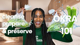 How To Make OKRA WATER 💦 Everything You Need To Know  Clean Prepare Preserve  TOP BENEFITS 👀🌿 [upl. by Eissirc670]