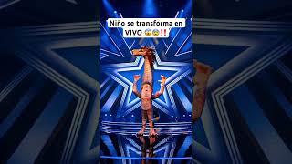 Niño se transforma en vivo 😨😱‼️ americasgottalent gottalent talento audiciones longervideos [upl. by Llewop]