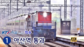 계속되는 서해선 시설물검증후 회송되는 KTX 이음 열차 아산역 통과 [upl. by Irrem17]