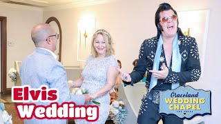 Marta amp Williams Elvis Wedding in Las Vegas  Graceland Chapel [upl. by Britta]