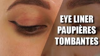 Comment faire un trait d’eyeliner sur paupière tombante la bonne méthodeColashood2 [upl. by Aicile19]