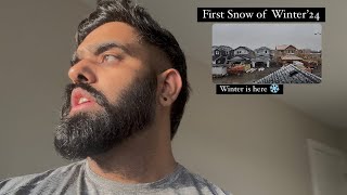 First Snow of winter’24  Saskatoon City  Canada Vlogs  trending saskatchewan [upl. by Yeoj]