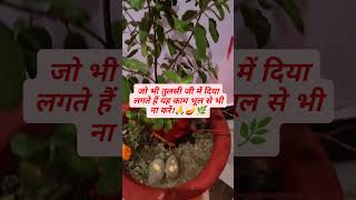 जो भी तुलसी जी में दिया लगते हैं यह काम भूल से भी ना करें। YouTube shorts viral trending like [upl. by Shalna]