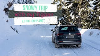 Snowy trip with VW Tiguan II [upl. by Llirret]