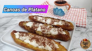 Como Preparar unas Canoas de Platano Salvadoreñas [upl. by Grissel664]