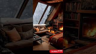 Winter from room windows winter snow forest nature relax peacefull relaxingmusic home [upl. by Nohtanoj]