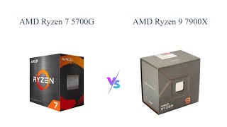 AMD Ryzen 7 5700G vs Ryzen 9 7900X Best Desktop Processors Comparison ⚡🔥 [upl. by Kamal]