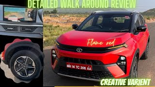 TATA NEXON quotFLAME RED🔥quot CREATIVE VARIENT SPECS AND THINGSreviewerbroscarreview nexon tata car [upl. by Sirod]